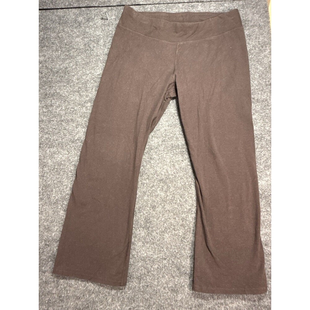 PACT Organic Cotton Straight Leg Pants Womens XXL Brown Pull On Lounge Casual